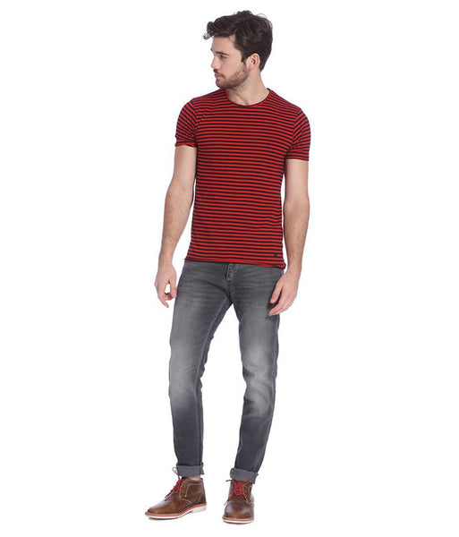 Red Half Sleeves T-Shirt