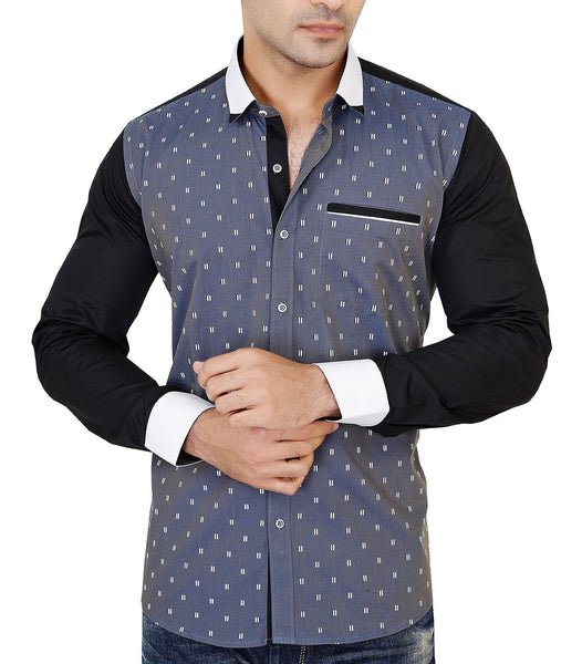 Grey Casual Party Wear Shirt