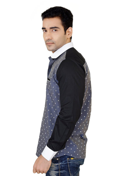 Grey Casual Party Wear Shirt