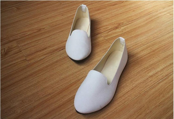 2018 Fashion Spring Autumn Women Vulcanize Shoes Slip on Solid Ladies Casual Shoes Female Leisure Flat Women Footwear DC44