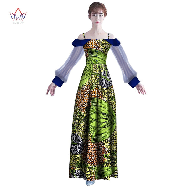 2018 New  africa Dresses for women dashiki Elegant Traditional African Clothing Vestidos Puls size Dresses for Girl  WY2398