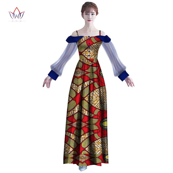 2018 New  africa Dresses for women dashiki Elegant Traditional African Clothing Vestidos Puls size Dresses for Girl  WY2398