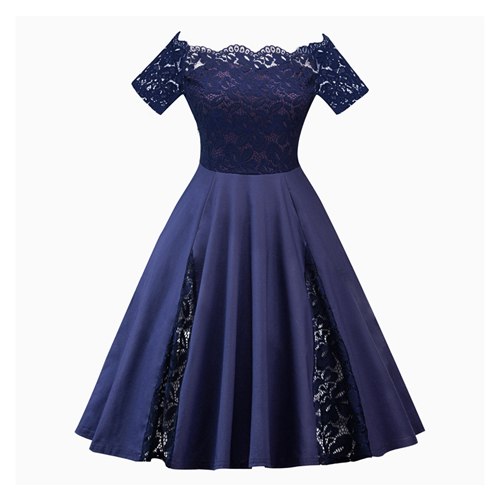 OTEN Women summer dresses plus size 5XL Short sleeve Slash Neck Lace P Mobiapp OTEN Women summer dresses plus size 5XL Short sleeve Slash Neck Lace P Mobiapp
