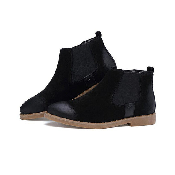 YIGER New Man Ankle Boots Chelsea Boots Genuine Leather Sewing Man shoes Casual Man Boots  Black/Brown/Gary  0097