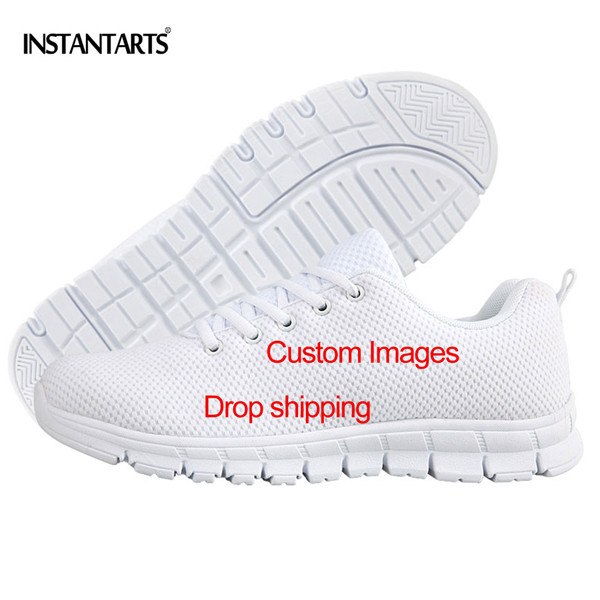 INSTANTARTS Funny 3D Graffiti Printed Casual Shoes Men Breathable Mesh Flat Shoes Spring Sneaker Shoes Male Fashion Man Shoes