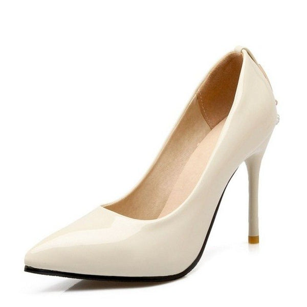 Kemekiss Women High Heels Shoes Pointed Toe Crystal Thin Heels Women Shoes Fashion Party Stiletto Women Footwear Size 34-43