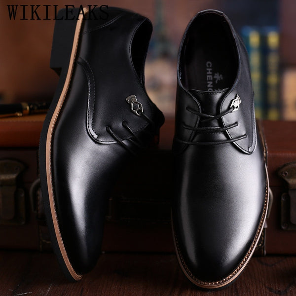 italian luxury brand mens dress shoes man shoes leather genuine formal shoes men oxford shoes for men sapato social masculino