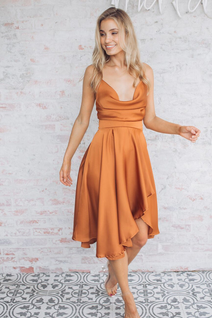 Nut Pracker Dress Rust